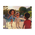 Poolside Summer Puzzle 500 Piece, Colorful Vacation Jigsaw Puzzle, Fun Leisure Scene for Adults