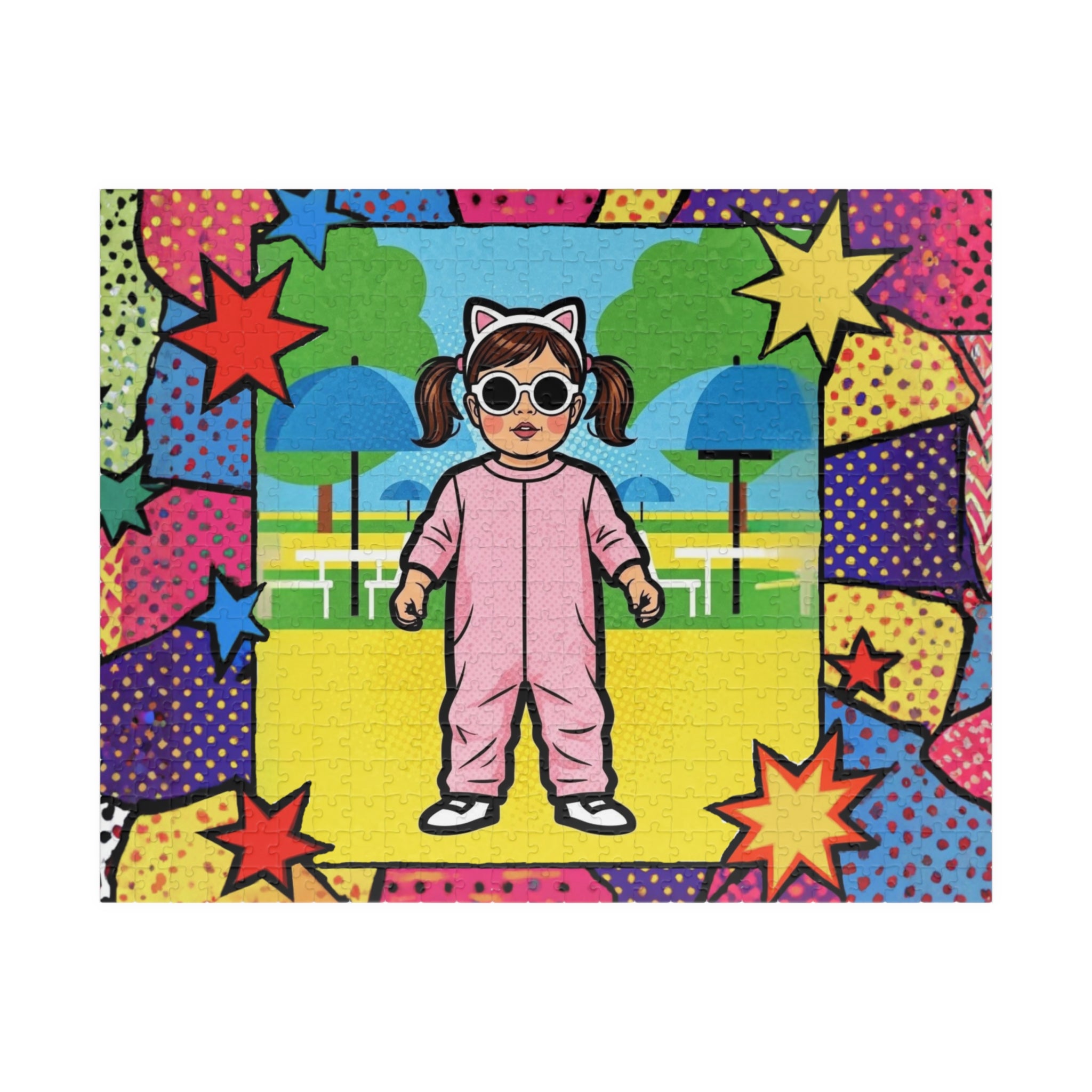 Pop Art Music Puzzle 500 Piece, Colorful Concert Scene Jigsaw Puzzle for Adults