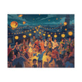 Lantern Festival Puzzle 500 or 1000 Piece Night Celebration Puzzle, Cultural Art Puzzle, Gift for Adults